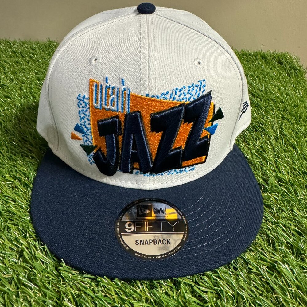 NBA New Era 9Fifty Utah Jazz Basketball Retro 2000s Style Snapback Hat Cap NEW